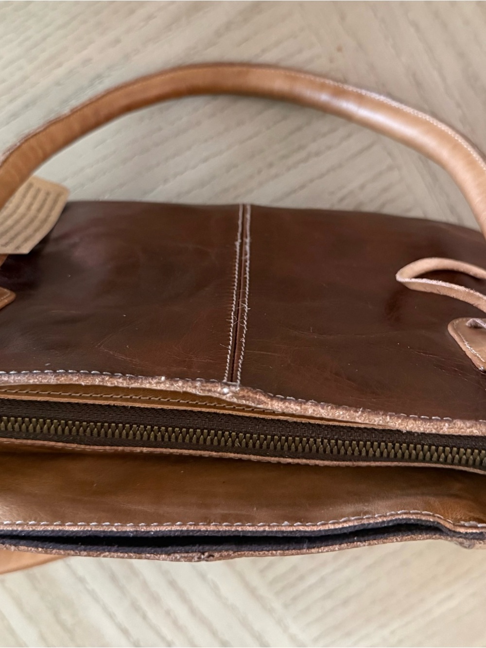 Bed Stu NEW RELEASE ROCKABABY Teak Rustic  Leather Shoulder Bag NWT Retails $295 - Picture 7 of 13